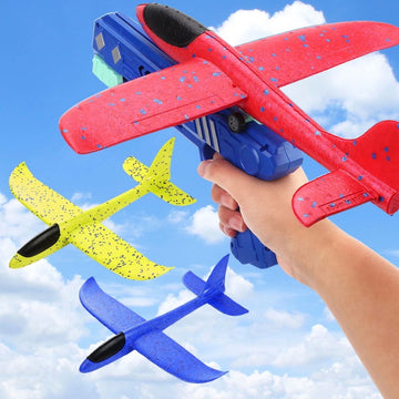 Airplane Launcher Toys, 2 Pcs One-Click Foam Catapult Glider Plane