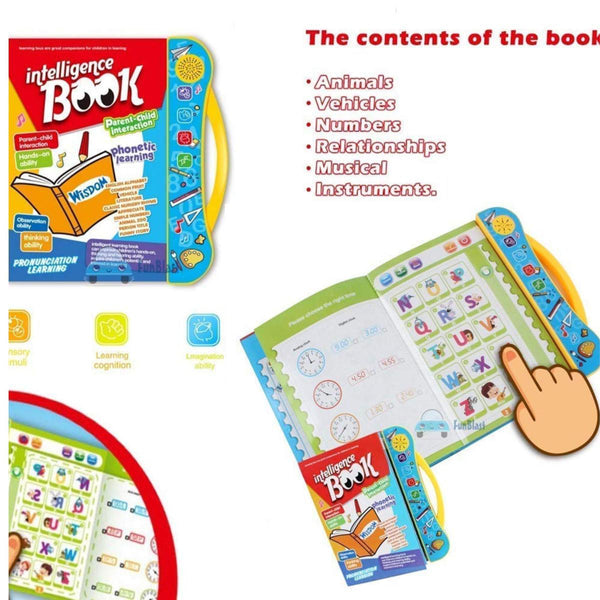 Intellectual Learning Study eBook for Kids with Electronic Sound Teaching Learning Toys E-Book for Kids English Study eBook for Kids